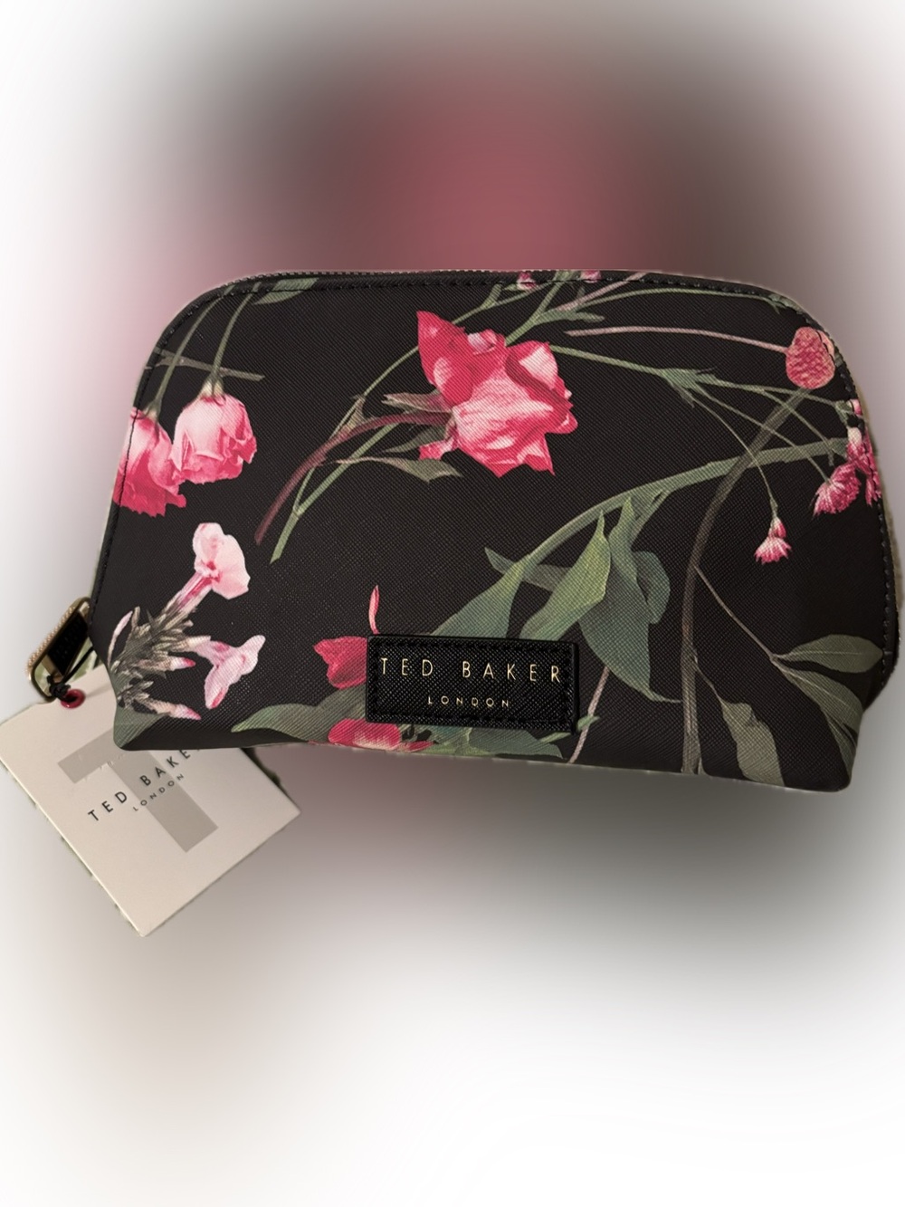 Ted Baker London cosmetic pouch in Scattered Bouquet pattern - NWT